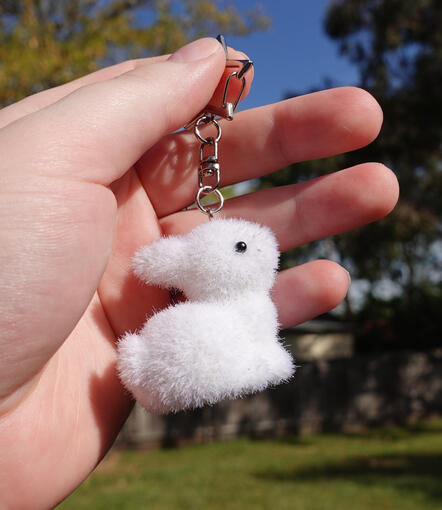 flocked bunny