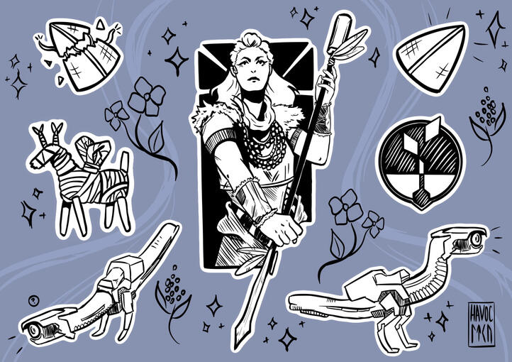 Horizon Zero Dawn inspired flash sheet, digital