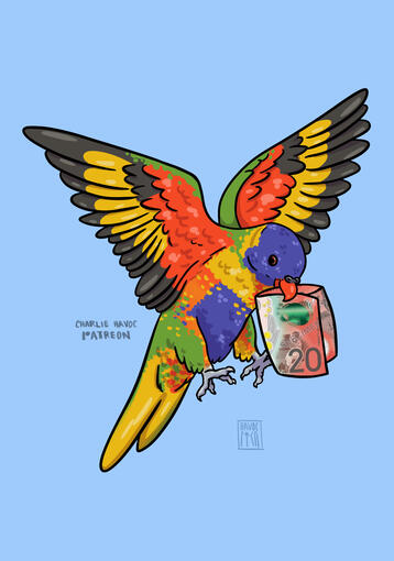 Rainbow Lorikeet, digital